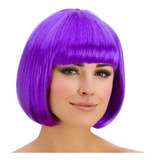 Peruca Roxa Curta Festas Cosplay Pin Up Geek Carnaval Oferta