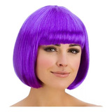 Peruca Roxa Curta Festas Cosplay Pin Up Geek Carnaval Oferta
