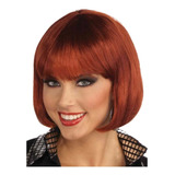 Peruca Ruiva Curta Cosplay Pinup Geek Festas Carnaval Oferta