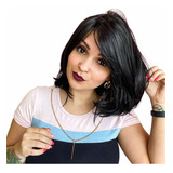 Peruca Wig Fibra Futura Curta Modelo Maya Cor 1b E Cor 2 Tam