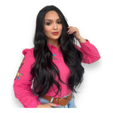 Peruca Wig Importada Fibra Premium Longa Ondulada