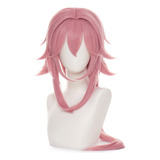 Perucas Rosa Genshin Impact Yae Miko Cosplay 80 Cm