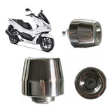Peso Pezinho Guidão Par Moto Cromado Pcx 150 Promoção