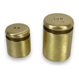 Pesos Para Balança Antiga Em Bronze 100 E 50 Grs - A1002