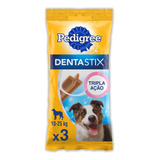 Petisco Para Cães Adultos Raças Médias Pedigree Dentastix Pacote 77g 3 Unidades