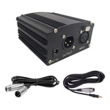 Phantom Power 48v + Fonte + Cabo Xlr-xlr + Cabo Xlr-p2