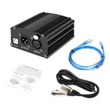 Phantom Power Usb 5v Fonte 48v Cabo Xlr P/ Microfone - Waver