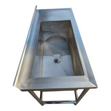 Pia Inox 120x60 Bancada Mesa Tanque Cuba Grande 90x45x40 