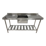 Pia Inox Industrial 160x60x90 Cm Cuba Centralizada Nortinox