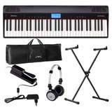 Piano Digital 61 Teclas Go 61p Roland Bluetooh Go61p + Kit
