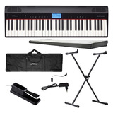 Piano Digital 61 Teclas Go 61p Roland Bluetooh Go61p + Kit