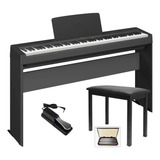 Piano Digital Yamaha P-145 + Estante + Banqueta + Pedal