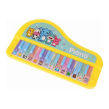 Piano Infantil Musical Colorido Animais 13 Sons Cor Amarelo