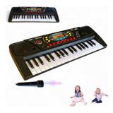 Piano Teclado Brinquedo + Microfone Educativo