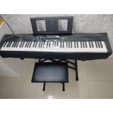 Piano Yamaha P45 + Pedal Sustain + Capa + Banco E Estante