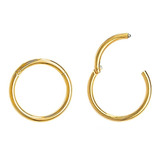 Piercing Argola Articulada Titânio G23 Click Dourada
