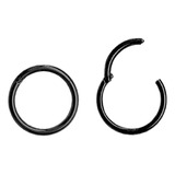 Piercing Argola Articulada Titânio Nariz Septo Orelha Preto