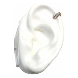 Piercing Argola Cartilagem Orelha Hélix Banhado Ouro Strass