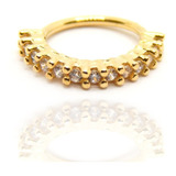 Piercing Argola De Ouro 18k Com Zircônias Hélix Cartilagem