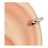 Piercing Argola Helix 8mm Fl A Ouro Branco Em Clicker