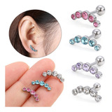 Piercing Cluster Para Helix Cartilagem Pedras De Strass