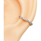 Piercing Conch 10mm Clicker Lapidação Zircônia Fl Ouro Branc