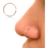 Piercing De Nariz Argola Nostril Ouro Branco 18k C/ Estojo