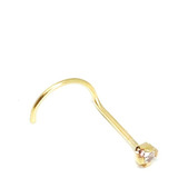 Piercing De Nariz Em Ouro 18k 750 Ponto De Luz Zirconia