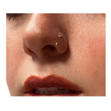 Piercing Ferradura Fina Nariz Aço Cirúrgico Pvd Zirconia