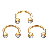 Piercing Ferradura Strass-septo-cartilagem 6 À 12mm -1 Peça