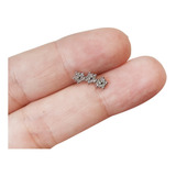 Piercing Helix Orelha Cluster Fl Ouro Branco Trio Flores