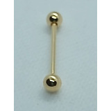 Piercing Lingua Transversal Bolinha Banhada A