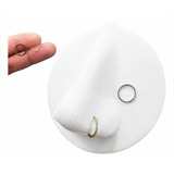 Piercing Nariz Argola Click Cravejada Fininha Titânio