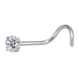 Piercing Nariz Nostril Dourado Pedra Zirconia 3 Mm Pt De Luz