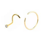 Piercing Nariz Ouro 18k Orelha Cartilagem Diamante Joia Luxo