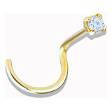 Piercing Nariz Pedrinha Ponto Luz Pedra Zircônia Ouro 18k