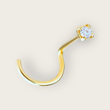 Piercing Nariz Zircônia Ouro 18k 750