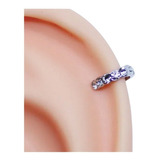 Piercing Orelha Argola Cartilagem Helix Fl Ouro Branco 6mm