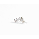 Piercing Orelha Cartilagem Helix Cluster Folheado A Ouro