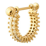 Piercing Orelha Conch Ouro 18k Argola Duplas Zircônias 