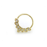 Piercing Orelha Helix / Nariz Septo Argola Folheado A Ouro