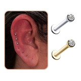 Piercing Prata 925 Banhado a Ouro Tragus Ponto De Luz 3mm - 8mm - TREND ART  - Acessórios para você brilhar ainda mais.