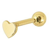 Piercing Orelha Tragus Ouro 18k Coração Espelhado Promoção