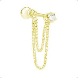 Piercing Ponto Luz Corrente 2 Fios Delicado Helix Conch C Nf