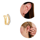 Piercing Pressão Falso Argola Cartilagem Folheado A Ouro 18k