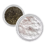 Pigmento Metálico Ag-10g Branco Perolado + 10g Marrom - Kit