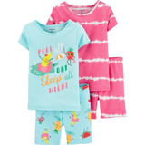 Pijama 4 Pçs Toddler Meninas Carters