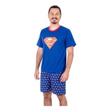 Pijama Adulto Masculino Curto Estampado Super