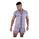 Pijama Americano Masculino De Malha Com