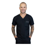 Pijama Cirúrgico Bordado Masculino Não Amassa Scrub